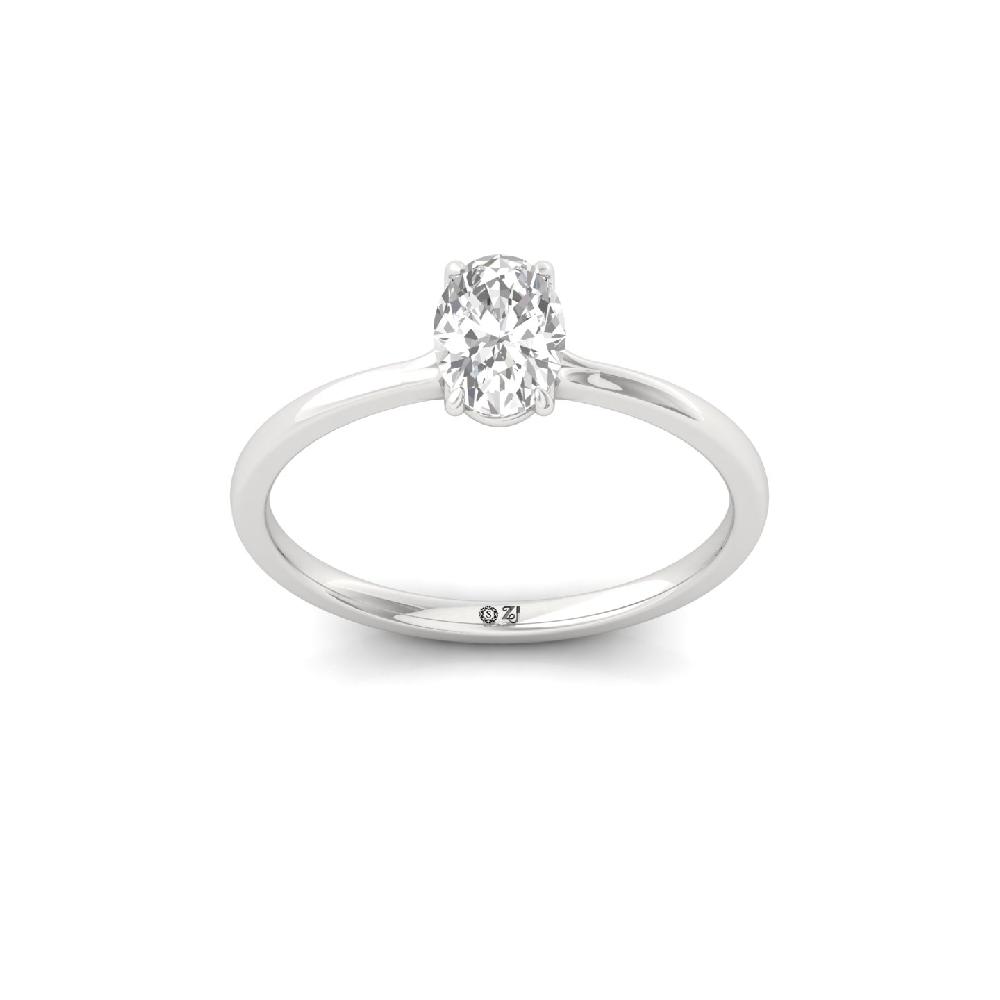 0.66ct Oval Solitaire Lab Grown Diamond Ring