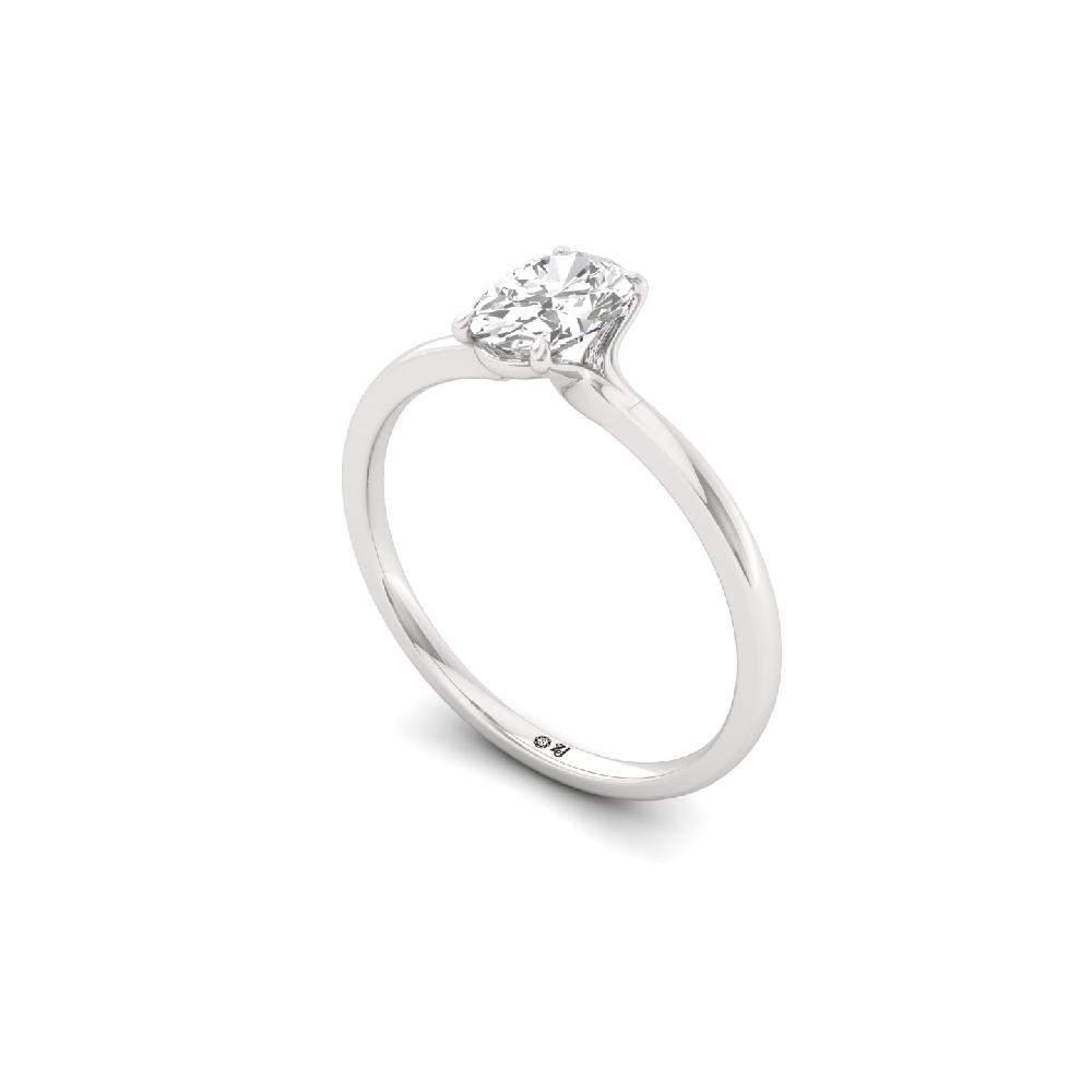 0.66ct Oval Solitaire Lab Grown Diamond Ring