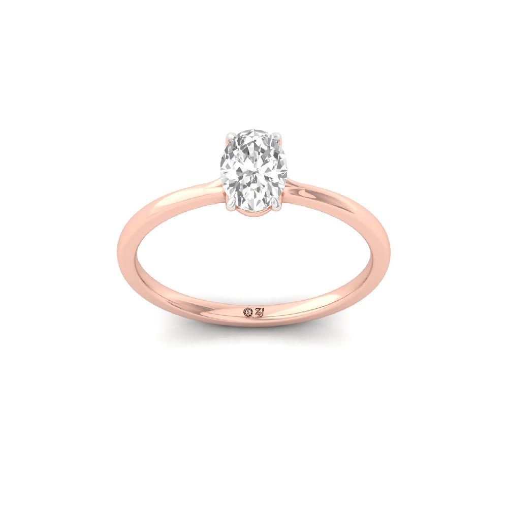 0.66ct Oval Solitaire Lab Grown Diamond Ring