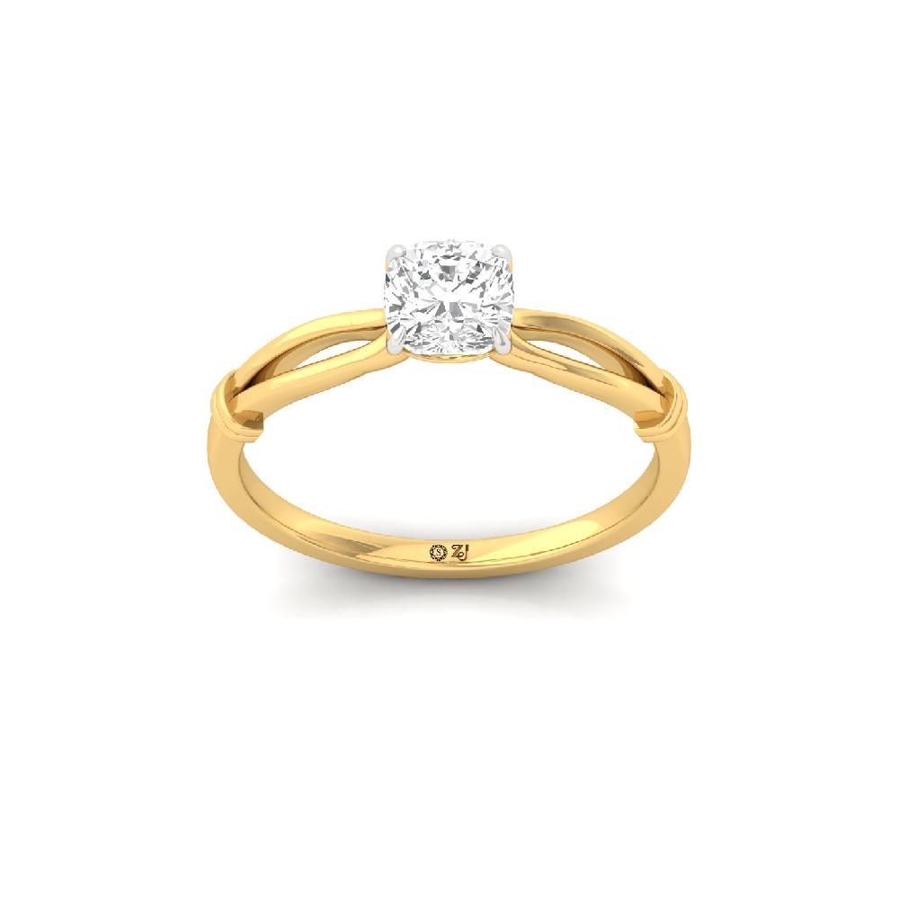 0.86ct Cushion Cut Solitaire Lab Grown Diamond Ring