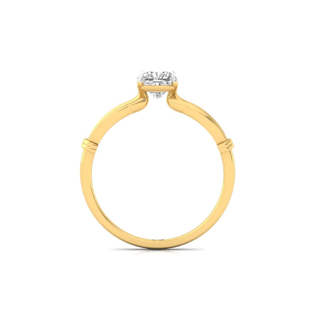 0.86ct Cushion Cut Solitaire Lab Grown Diamond Ring