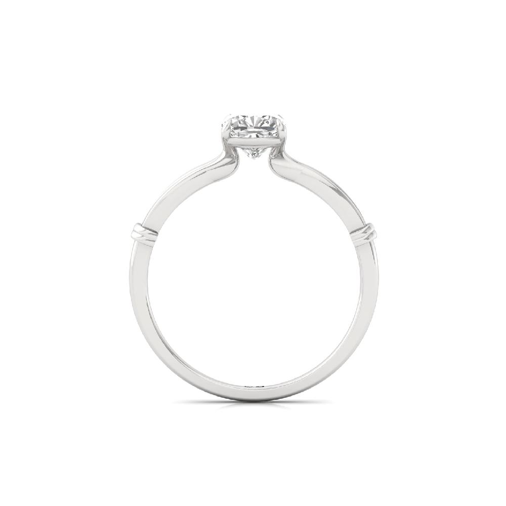 0.86ct Cushion Cut Solitaire Lab Grown Diamond Ring