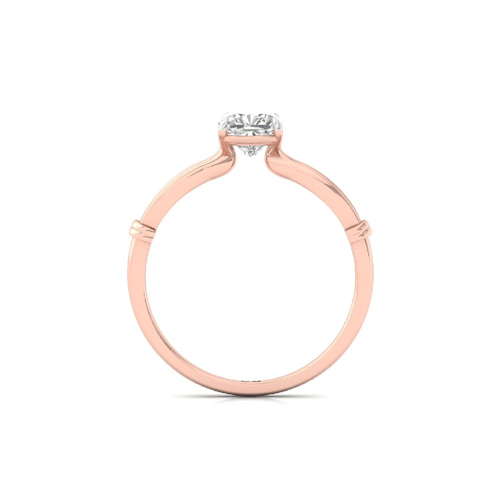 0.86ct Cushion Cut Solitaire Lab Grown Diamond Ring