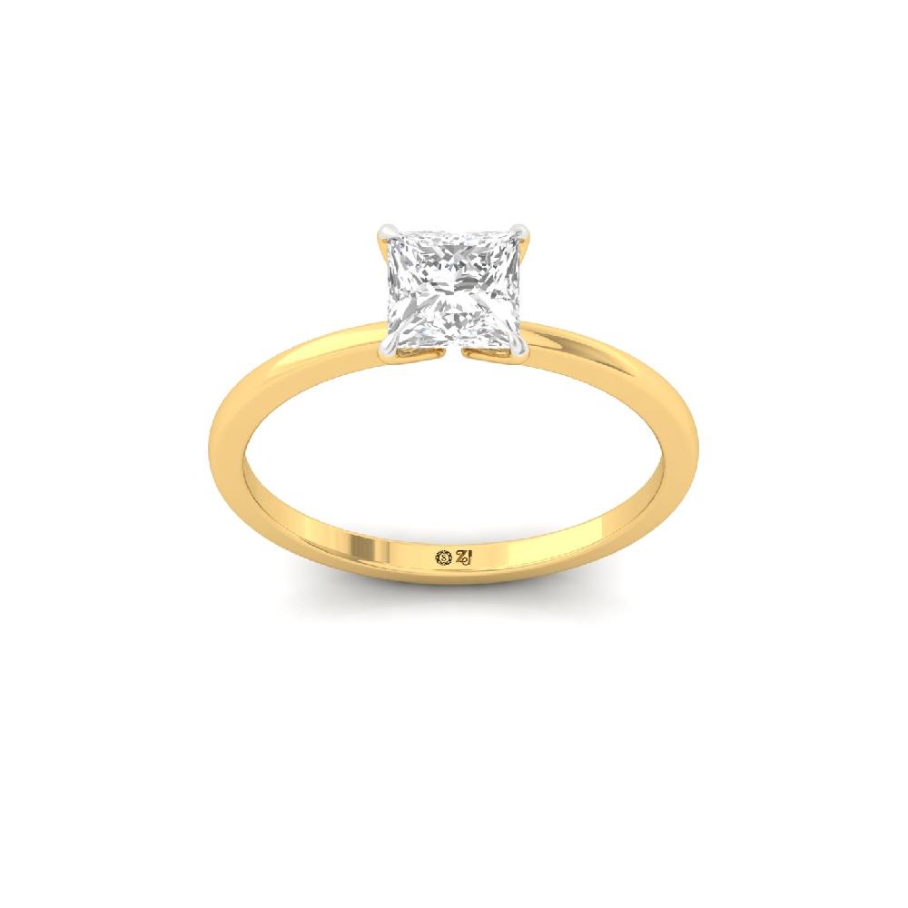 1.04ct Princess Cut Solitaire Lab Grown Diamond Ring