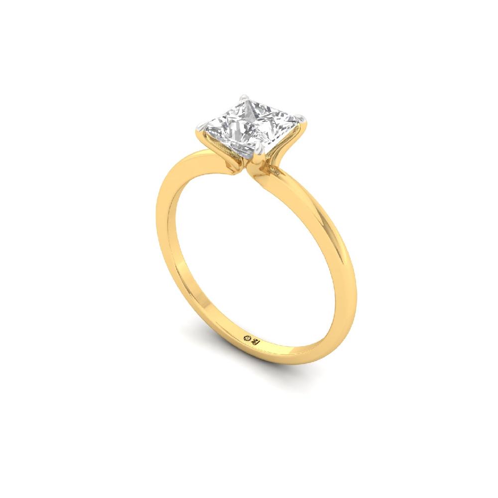 1.04ct Princess Cut Solitaire Lab Grown Diamond Ring