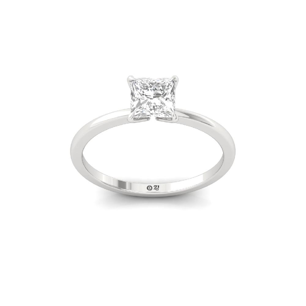 1.04ct Princess Cut Solitaire Lab Grown Diamond Ring