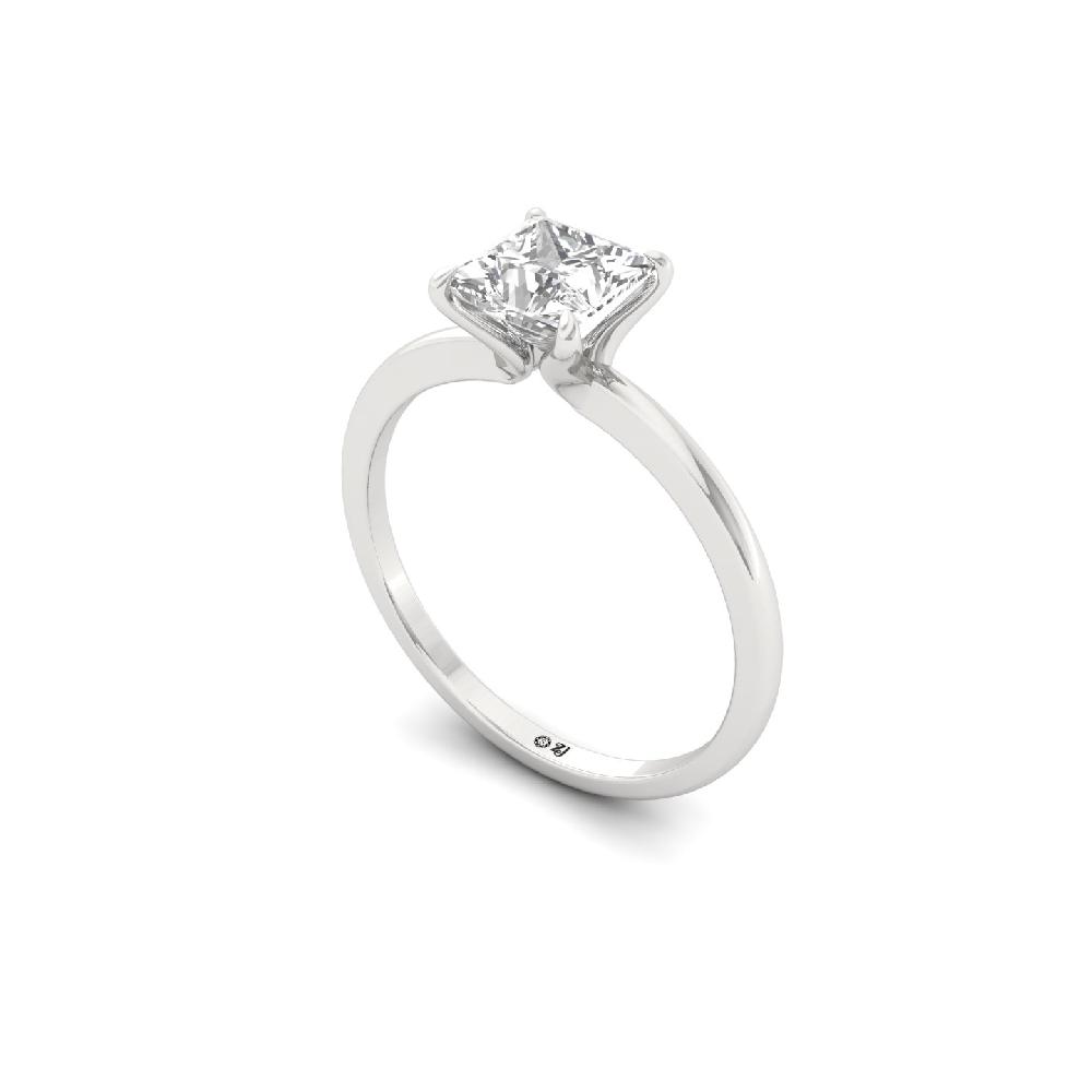 1.04ct Princess Cut Solitaire Lab Grown Diamond Ring