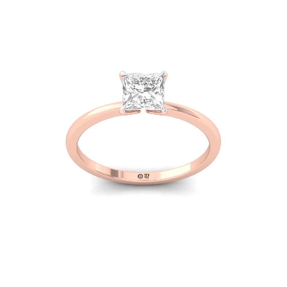 1.04ct Princess Cut Solitaire Lab Grown Diamond Ring