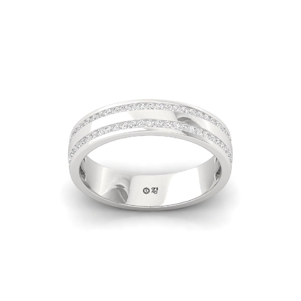 Eternal Sparkle Double Row CVD Diamond Band Ring