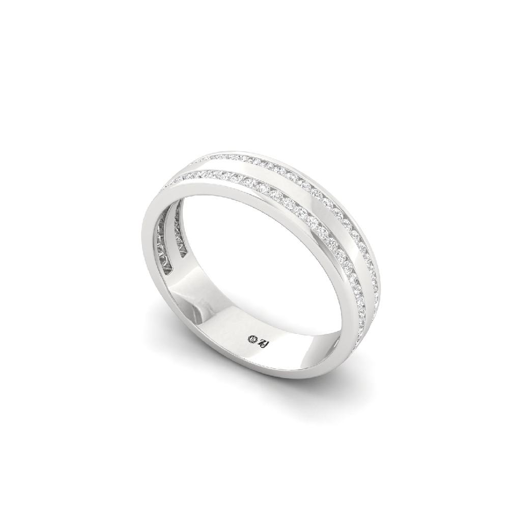 Eternal Sparkle Double Row CVD Diamond Band Ring