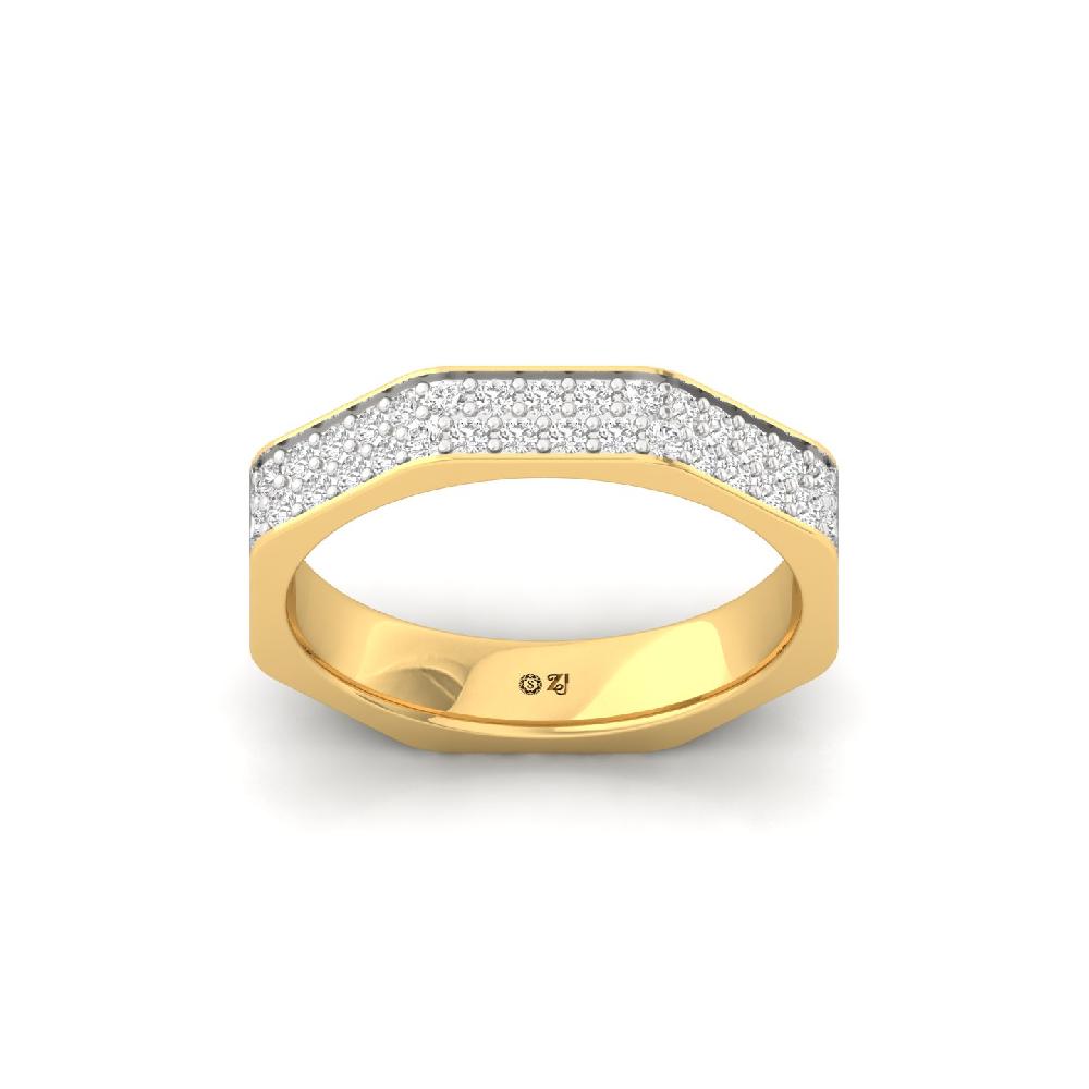 Sovereign Wide Band CVD Diamond Accent Ring