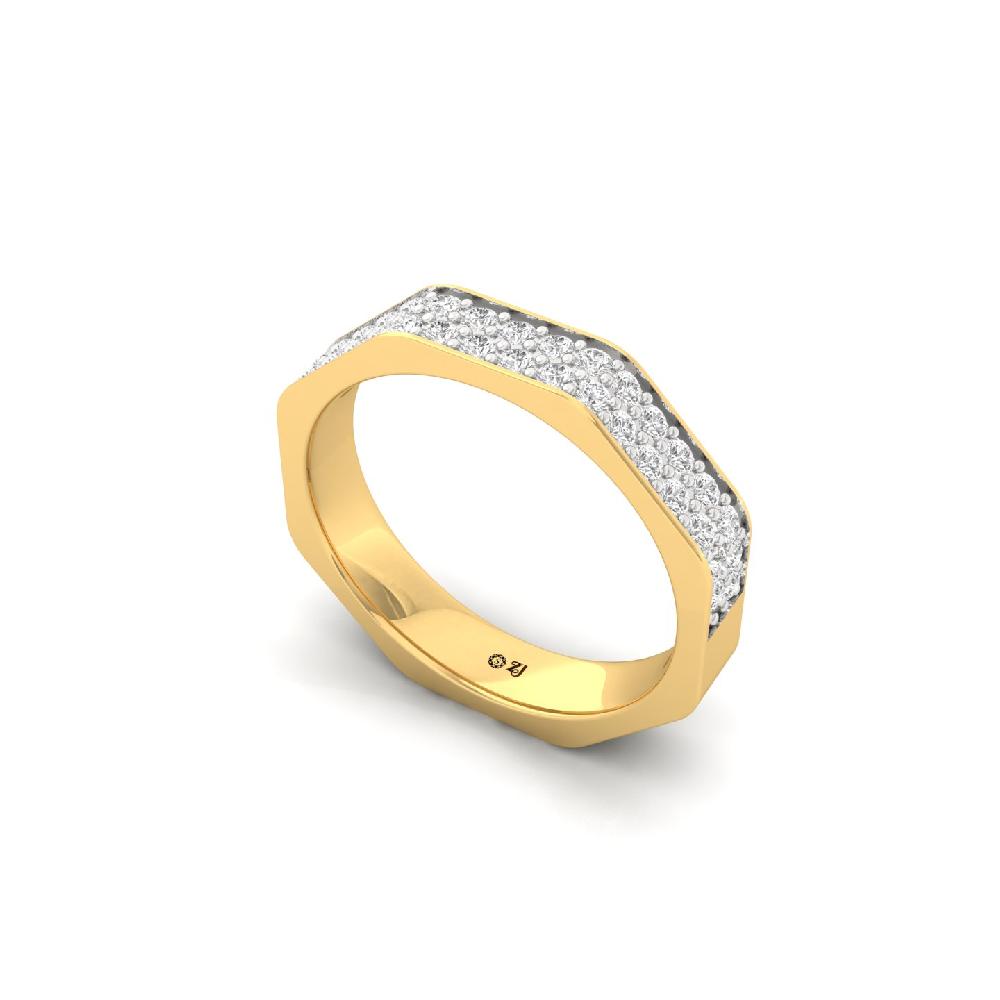 Sovereign Wide Band CVD Diamond Accent Ring