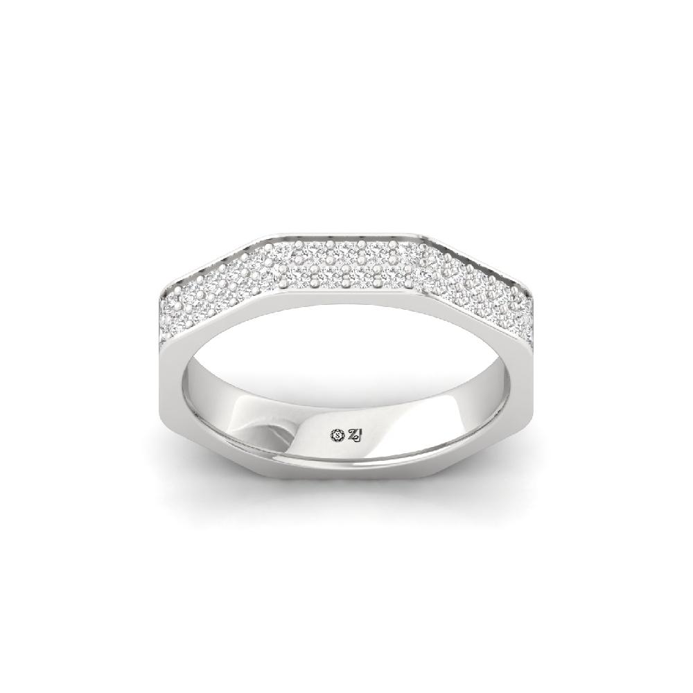 Sovereign Wide Band CVD Diamond Accent Ring