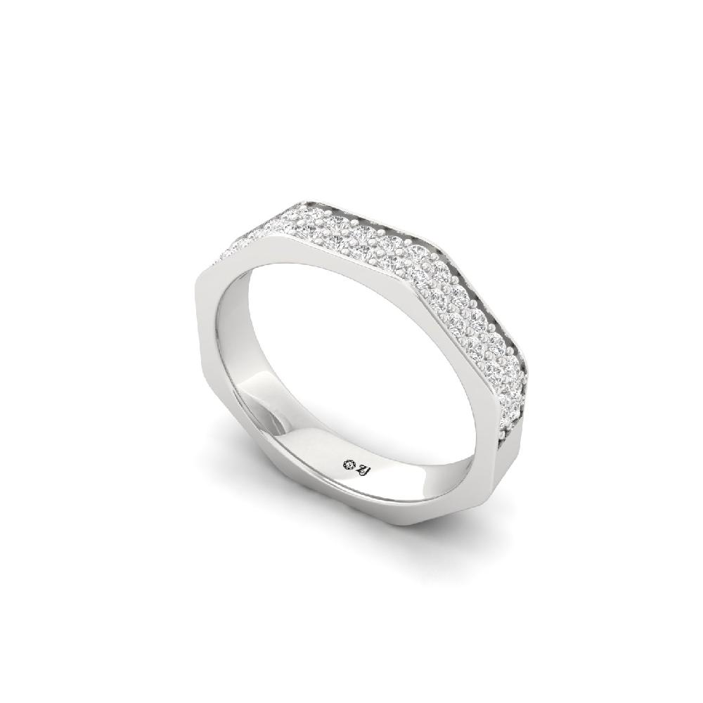 Sovereign Wide Band CVD Diamond Accent Ring