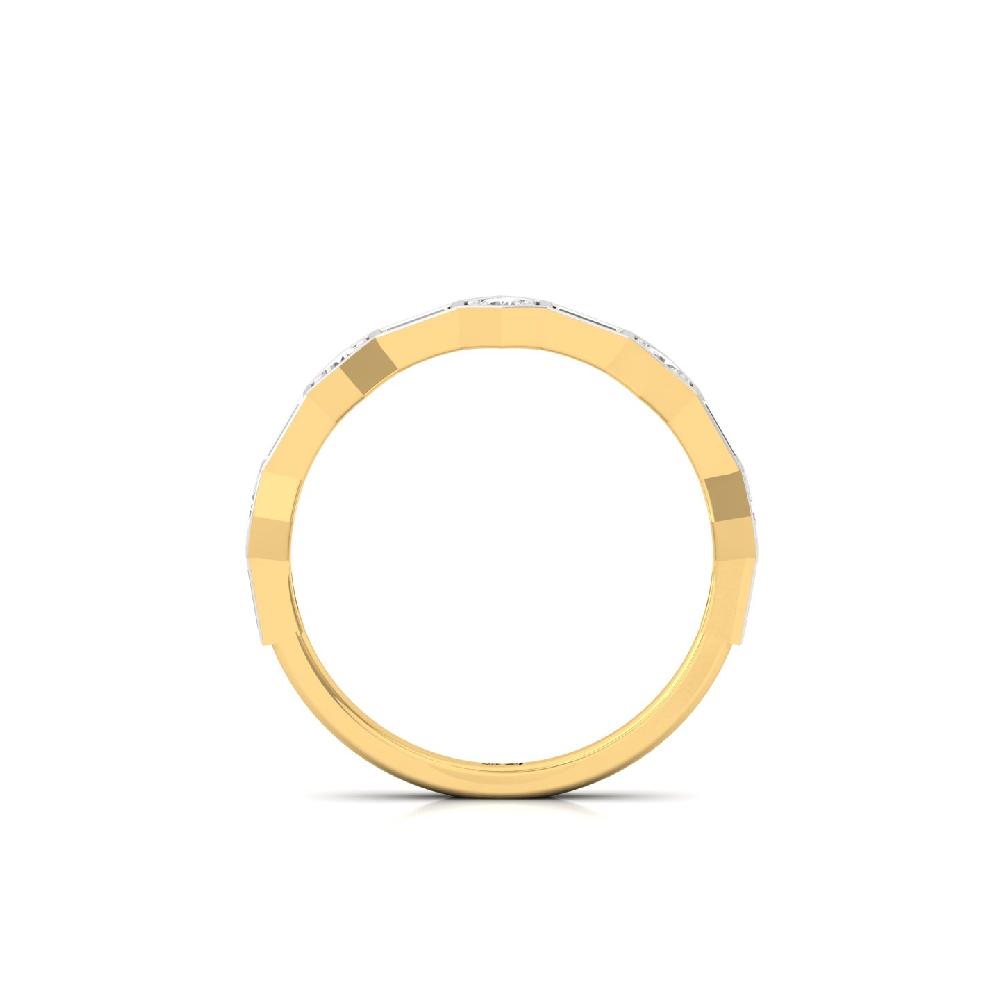 Structural Geometry CVD Diamond Band Ring