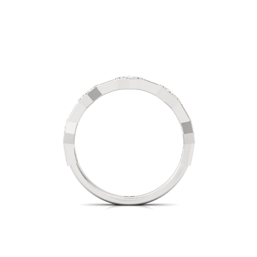 Structural Geometry CVD Diamond Band Ring
