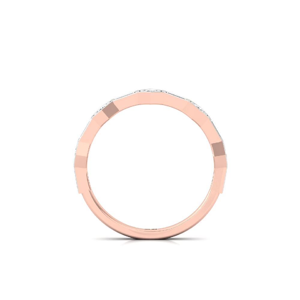 Structural Geometry CVD Diamond Band Ring