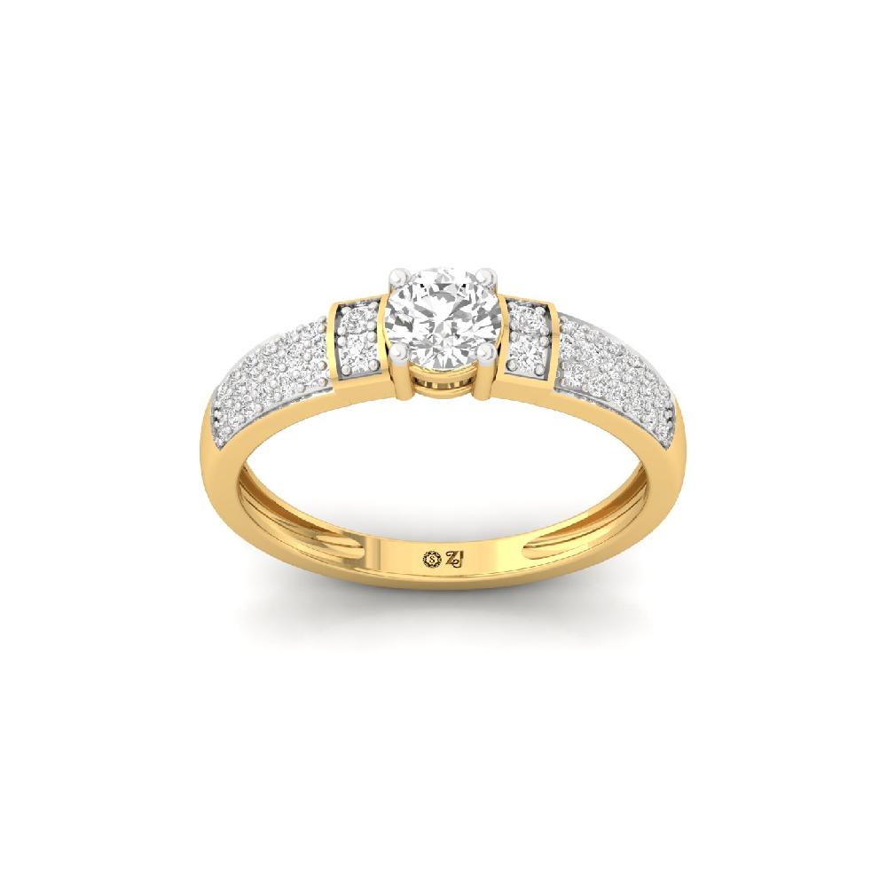 Cascading Brilliance CVD Diamond Ring