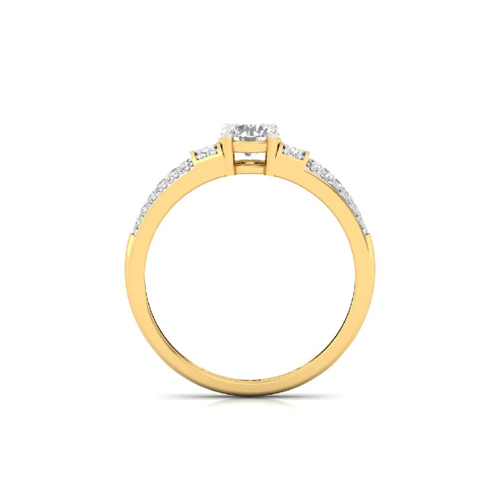 Cascading Brilliance CVD Diamond Ring