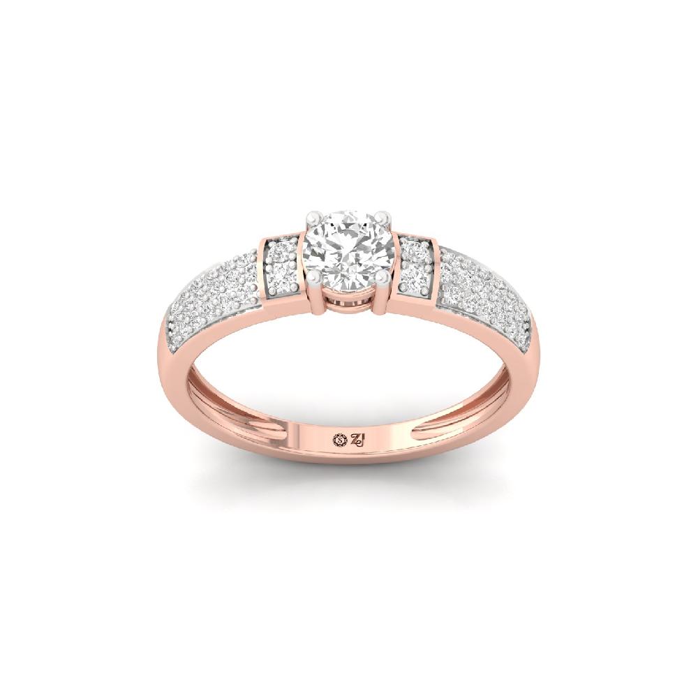 Cascading Brilliance CVD Diamond Ring