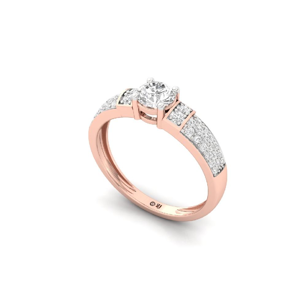 Cascading Brilliance CVD Diamond Ring
