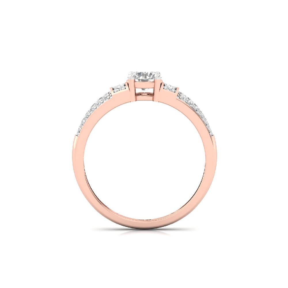 Cascading Brilliance CVD Diamond Ring