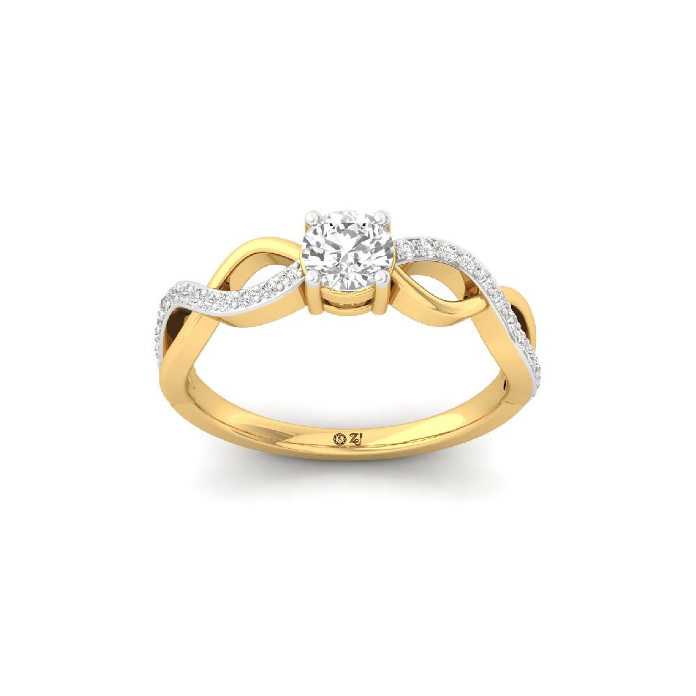 Regal Radiance CVD Diamond Ring with Center