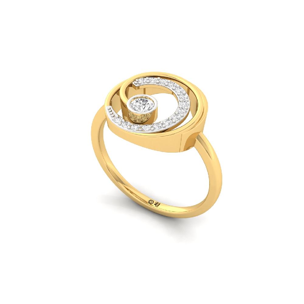 Solitaire Accent CVD Diamond Ring