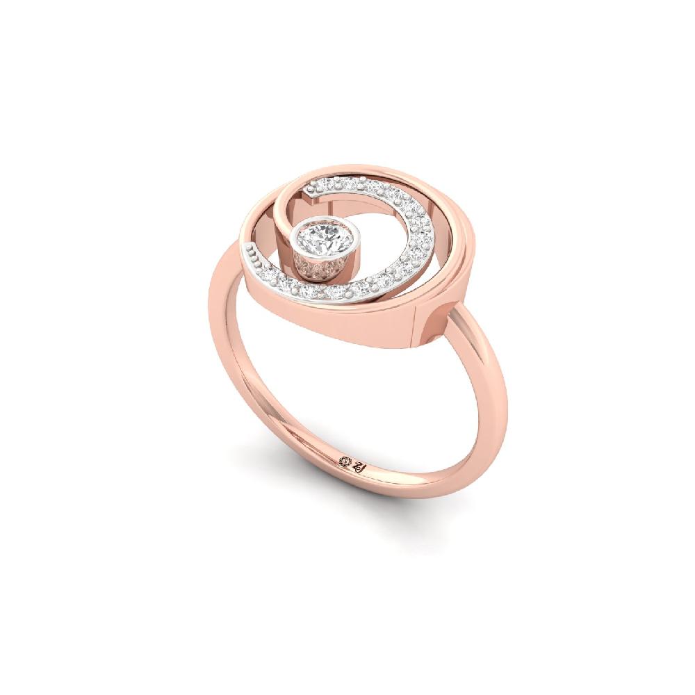 Solitaire Accent CVD Diamond Ring
