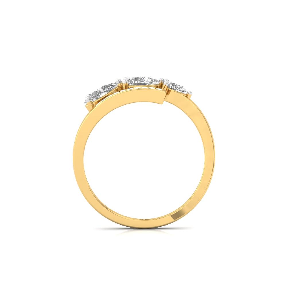 Artisan Pear & Baguette CVD Diamond Cluster Ring