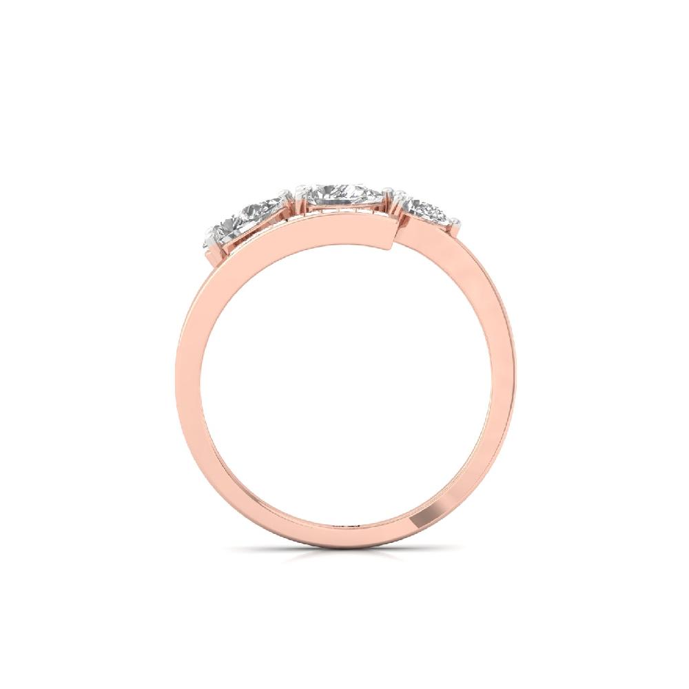 Artisan Pear & Baguette CVD Diamond Cluster Ring