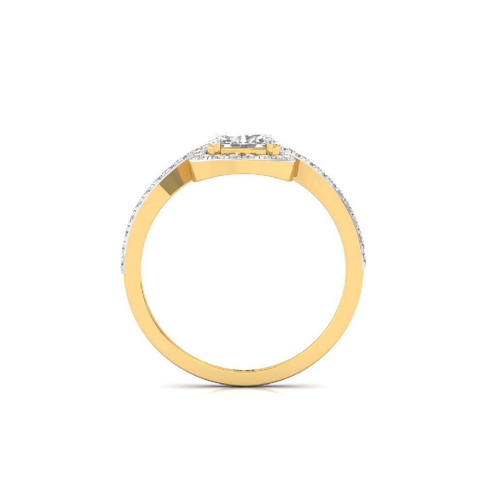 Radiant Oval CVD Diamond Halo Ring