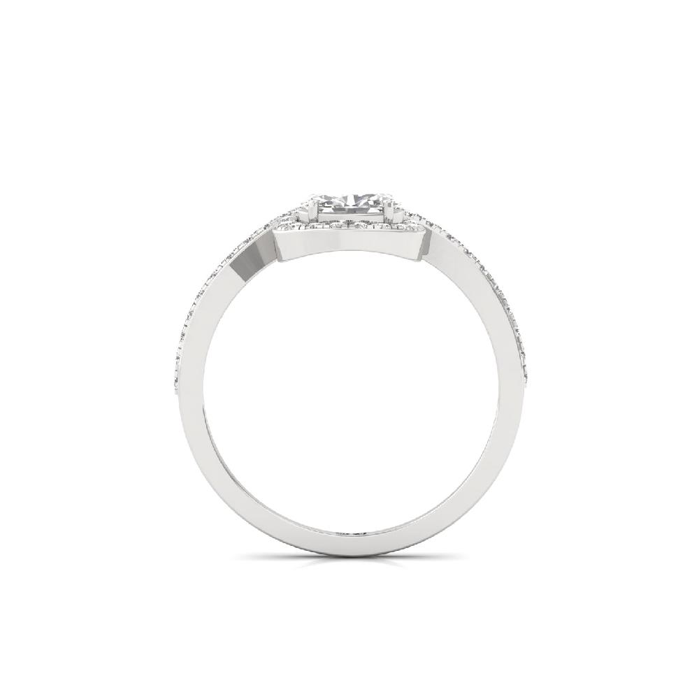 Radiant Oval CVD Diamond Halo Ring