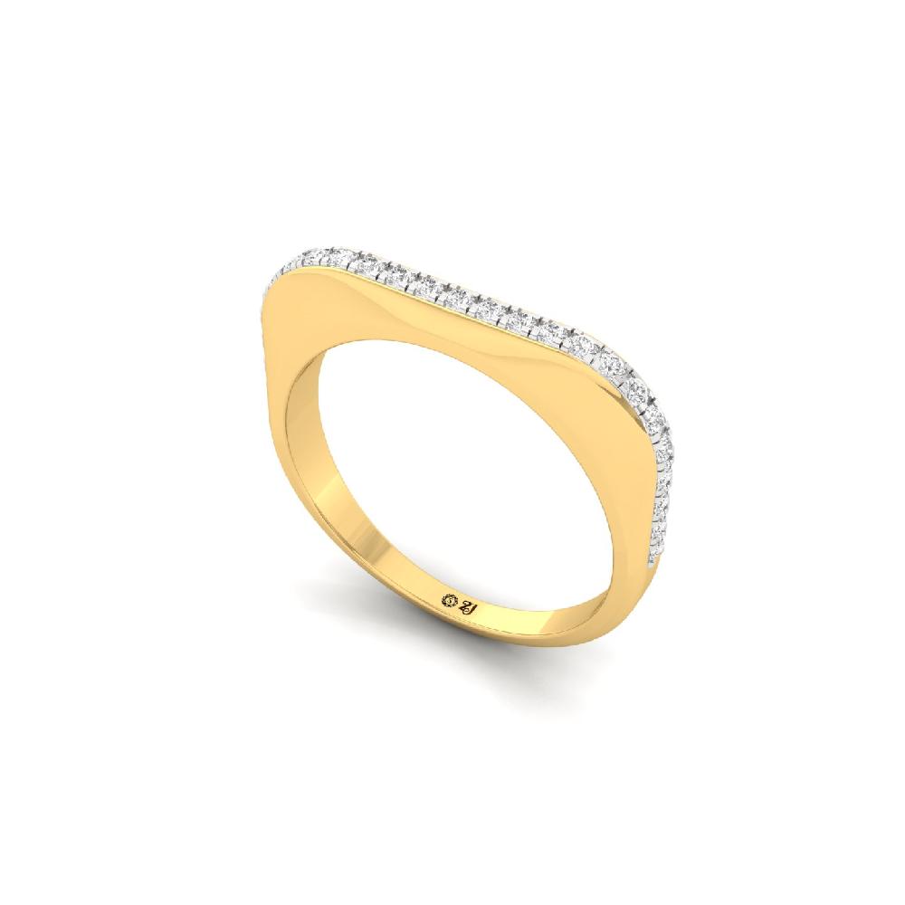 Sleek Uniform Round CVD Diamond Band Ring