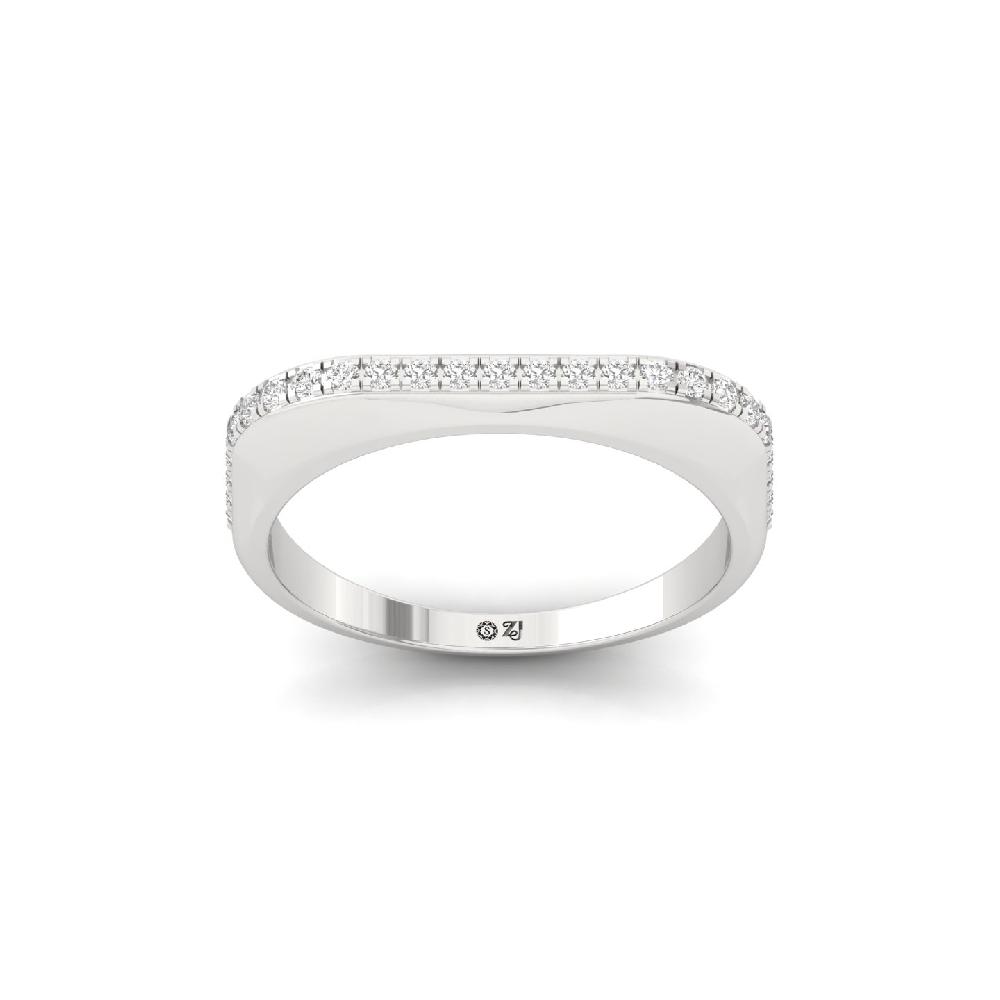 Sleek Uniform Round CVD Diamond Band Ring