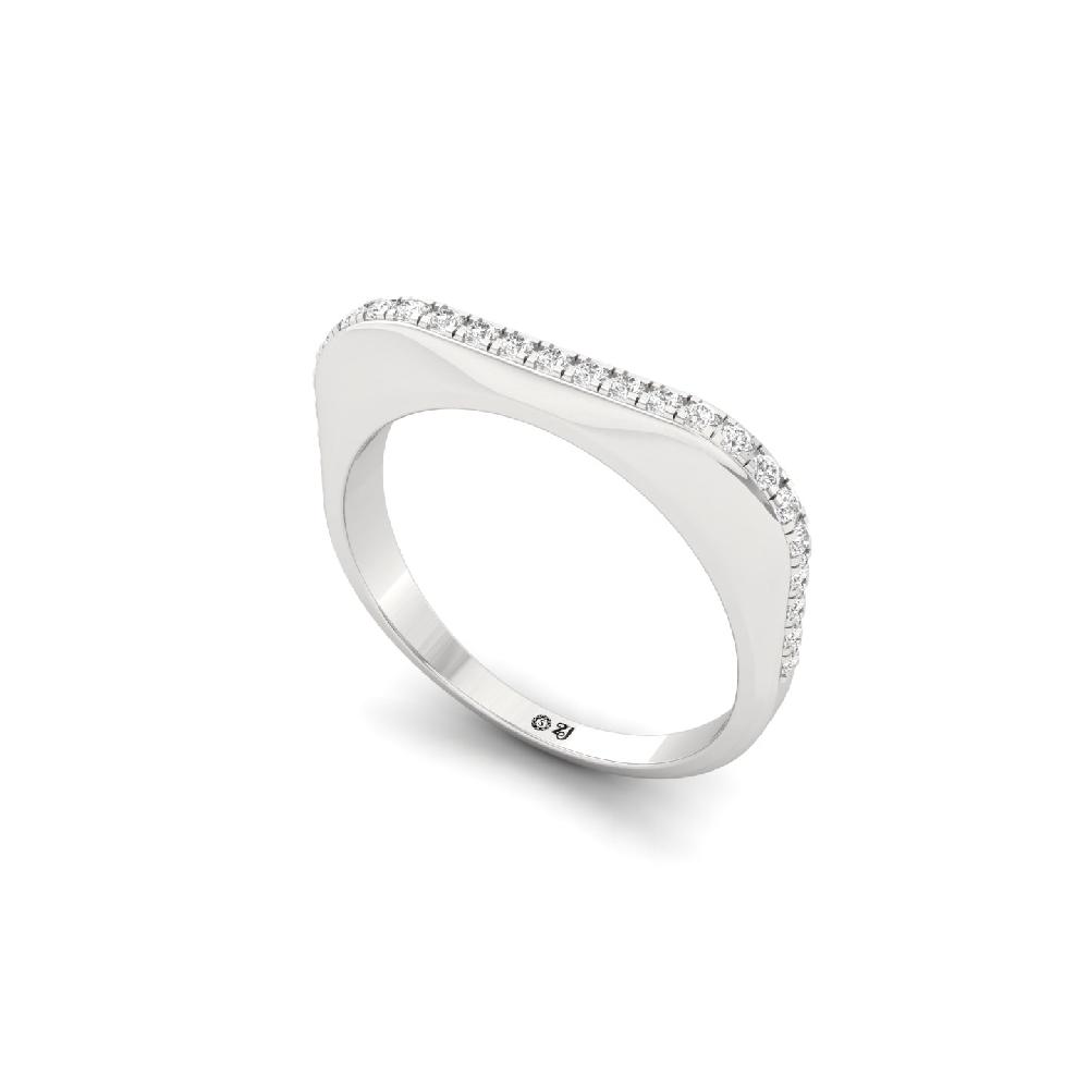 Sleek Uniform Round CVD Diamond Band Ring