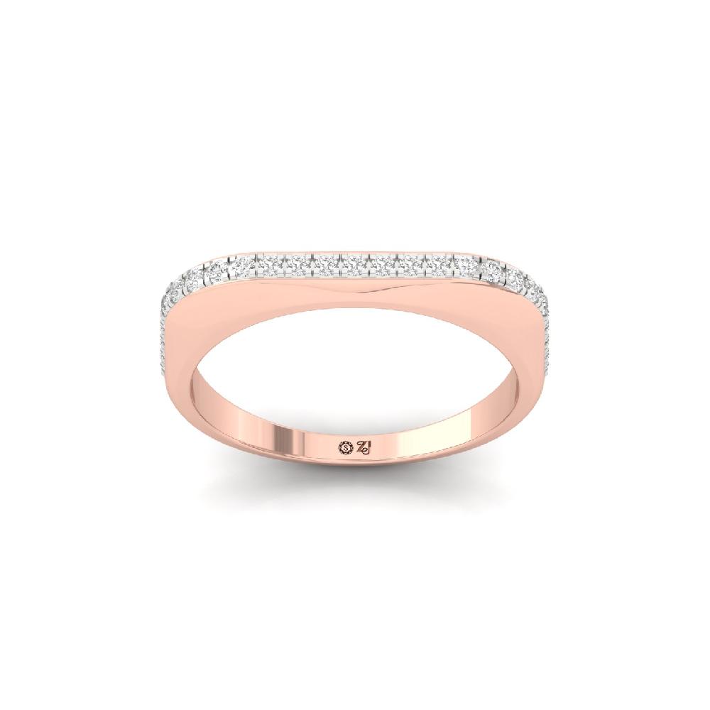 Sleek Uniform Round CVD Diamond Band Ring