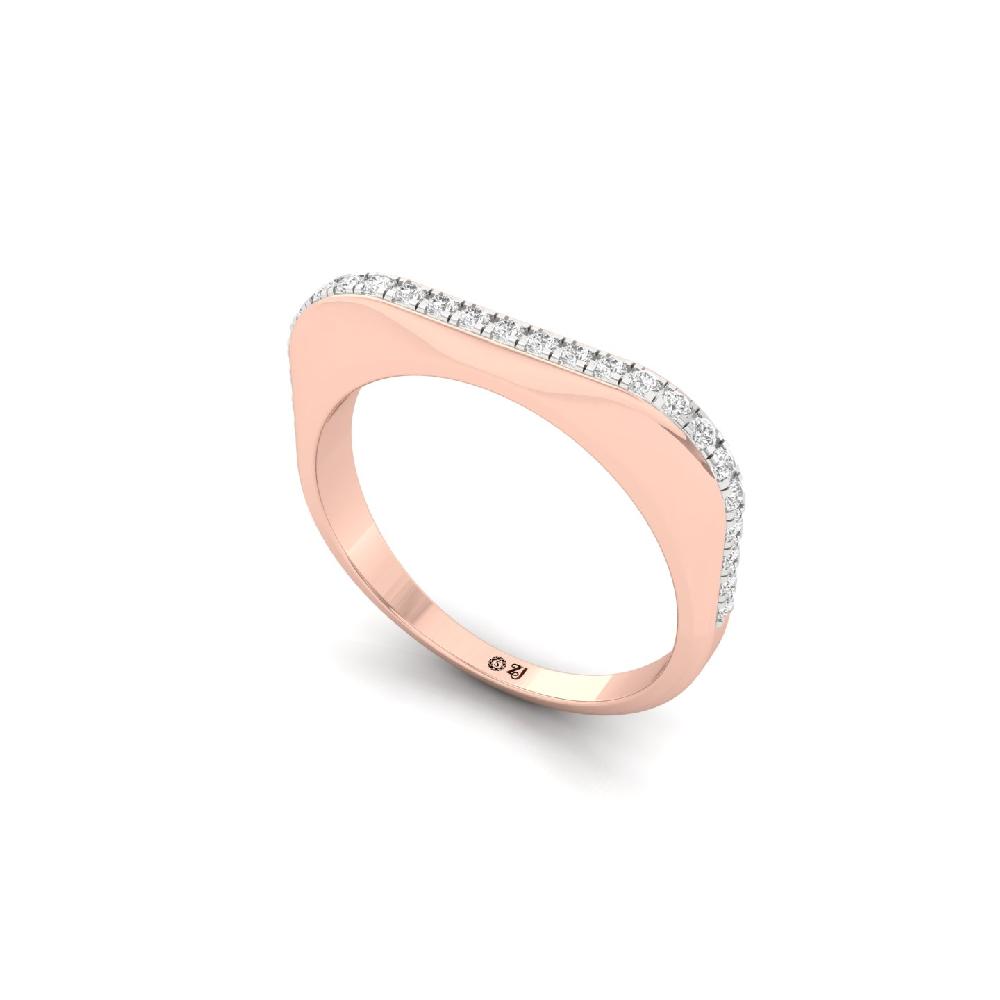 Sleek Uniform Round CVD Diamond Band Ring