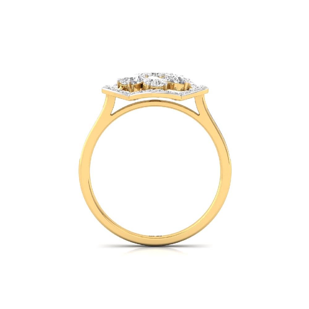 Pear Blossom CVD Diamond Cluster Ring