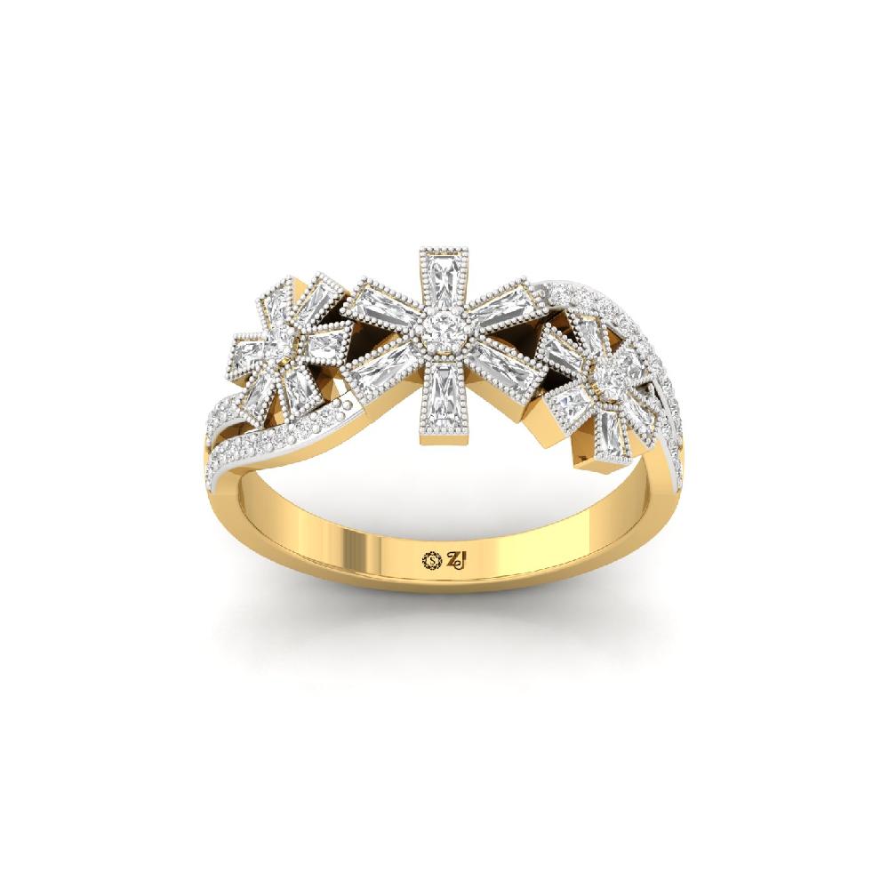 Architectural Fusion CVD Diamond Band Ring