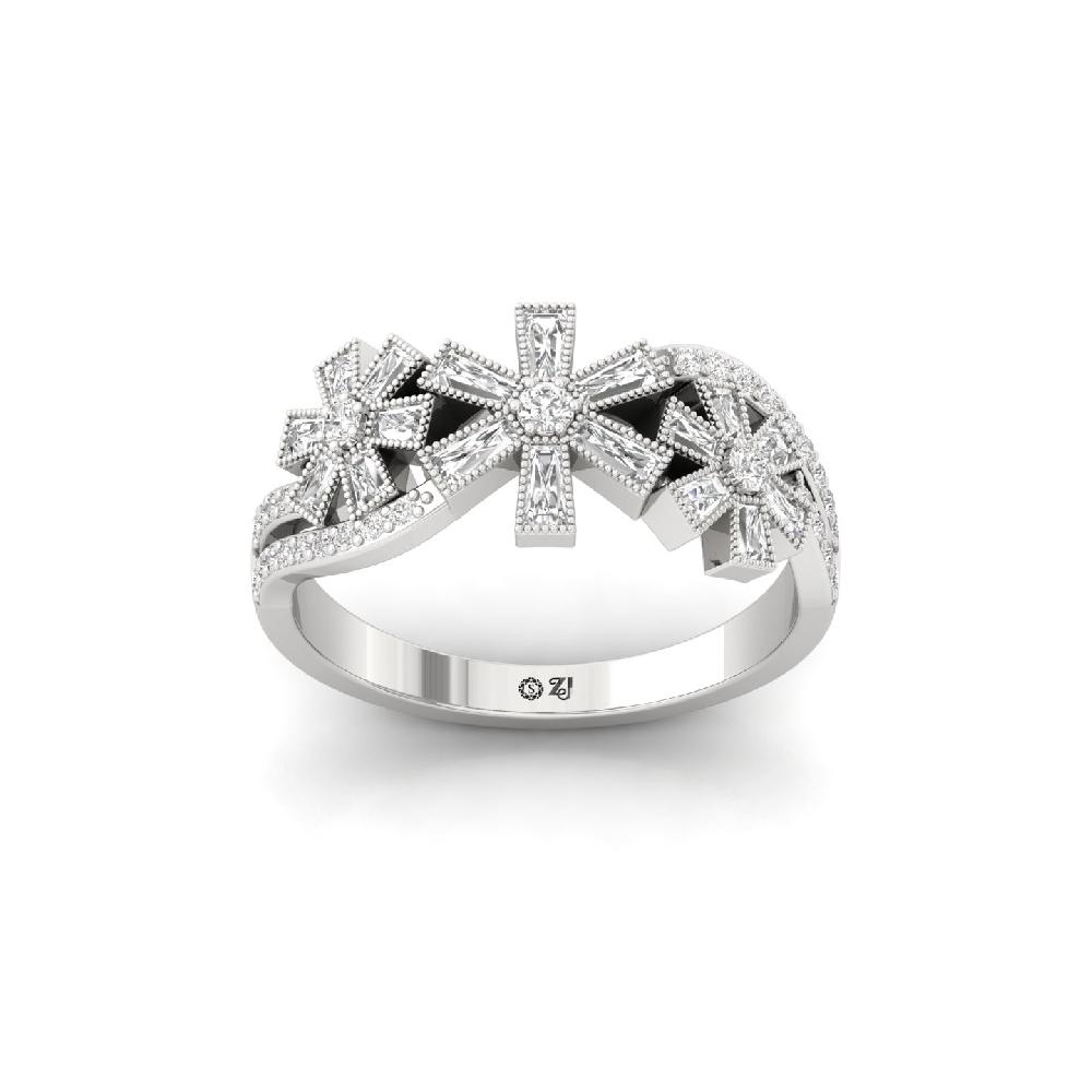 Architectural Fusion CVD Diamond Band Ring