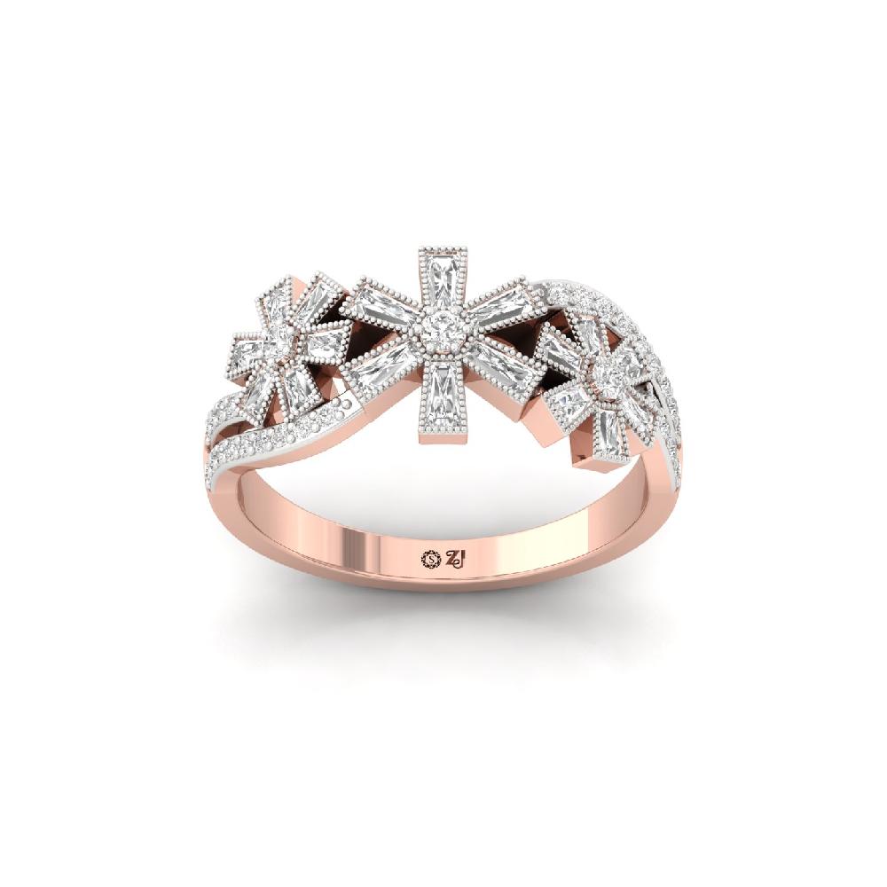 Architectural Fusion CVD Diamond Band Ring