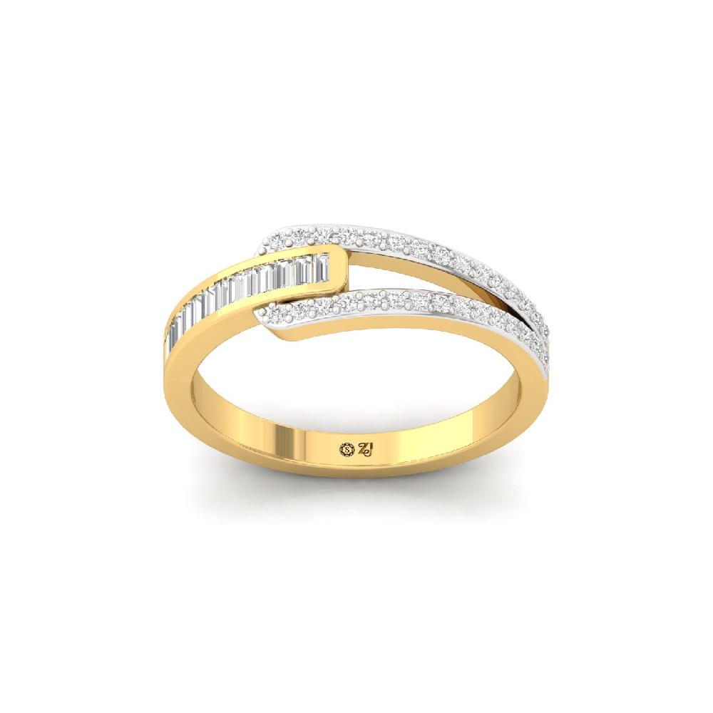 Geometric Baguette CVD Diamond Band Ring