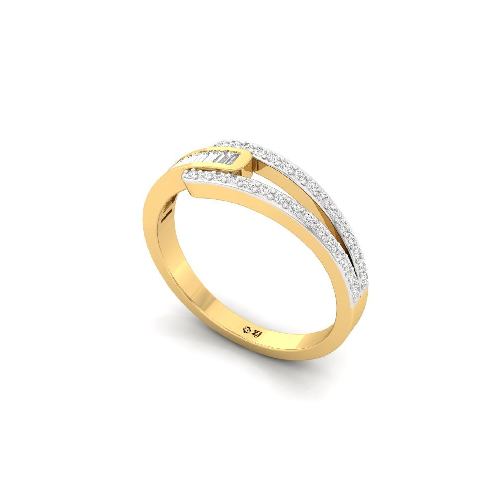 Geometric Baguette CVD Diamond Band Ring