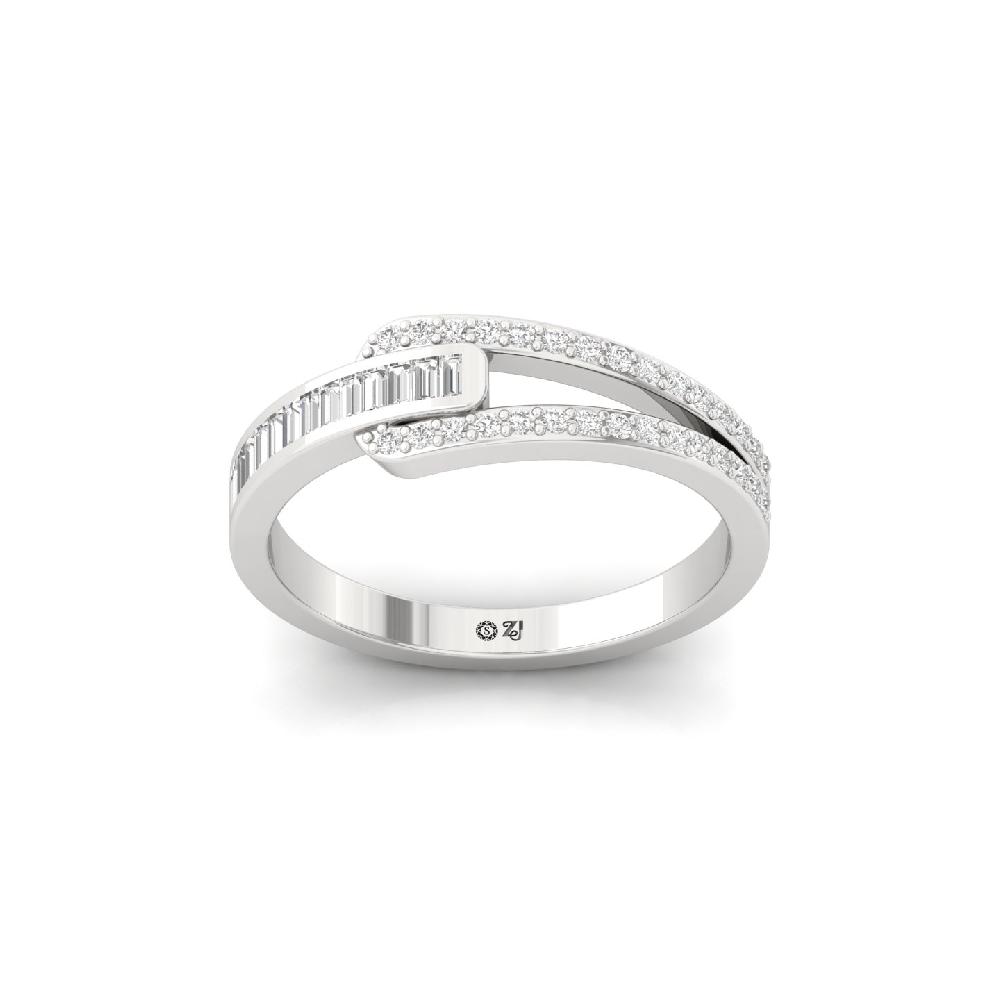Geometric Baguette CVD Diamond Band Ring