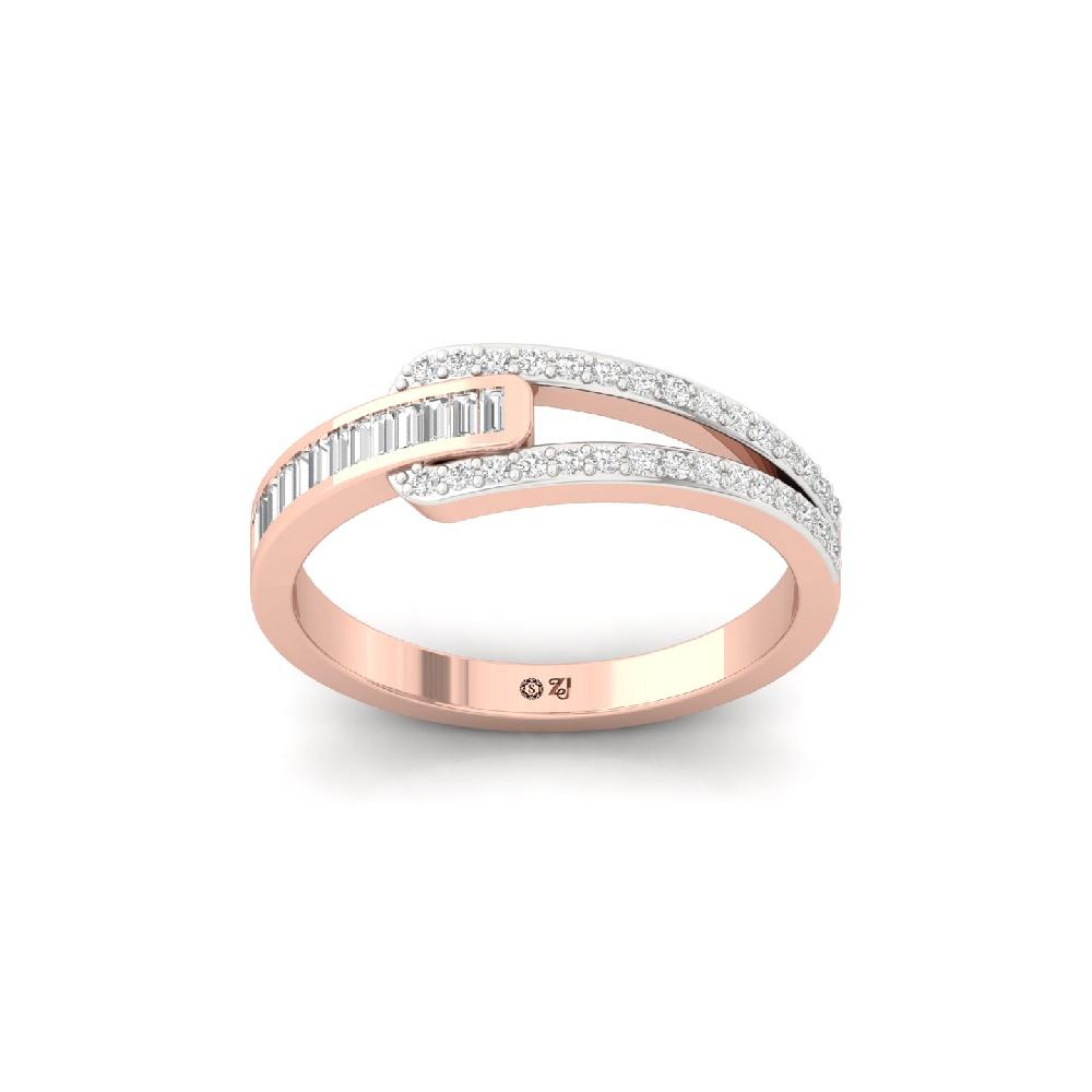 Geometric Baguette CVD Diamond Band Ring