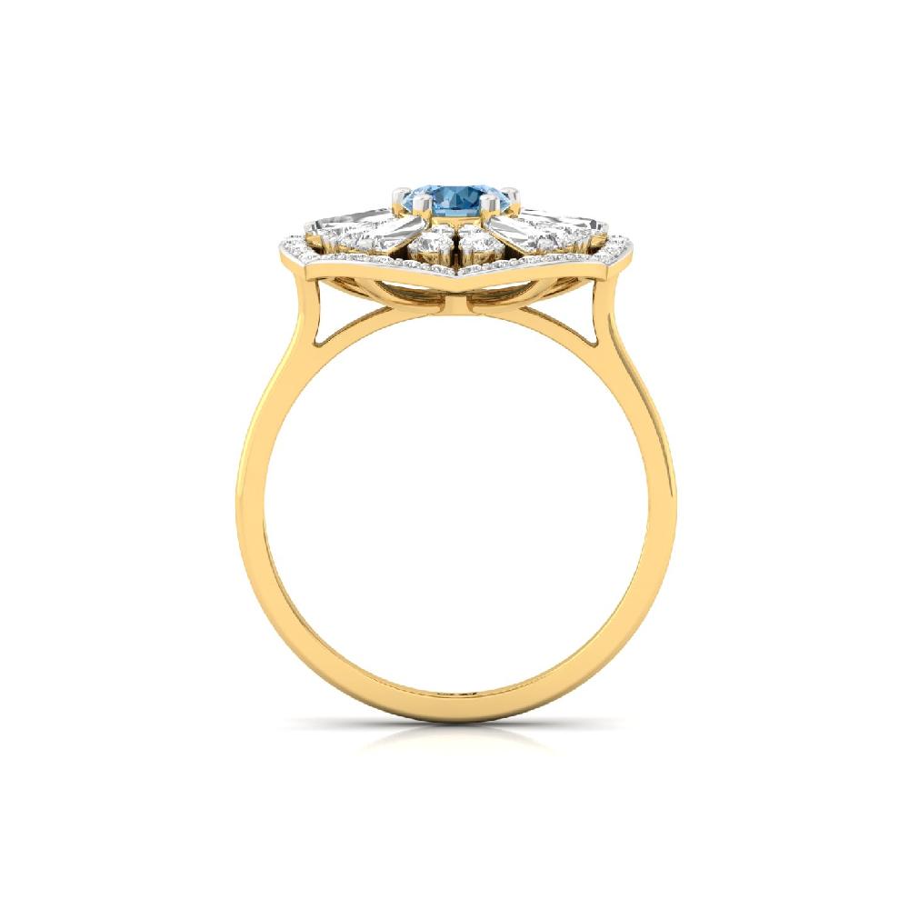 Luxe Baguette & Round CVD Diamond Ring