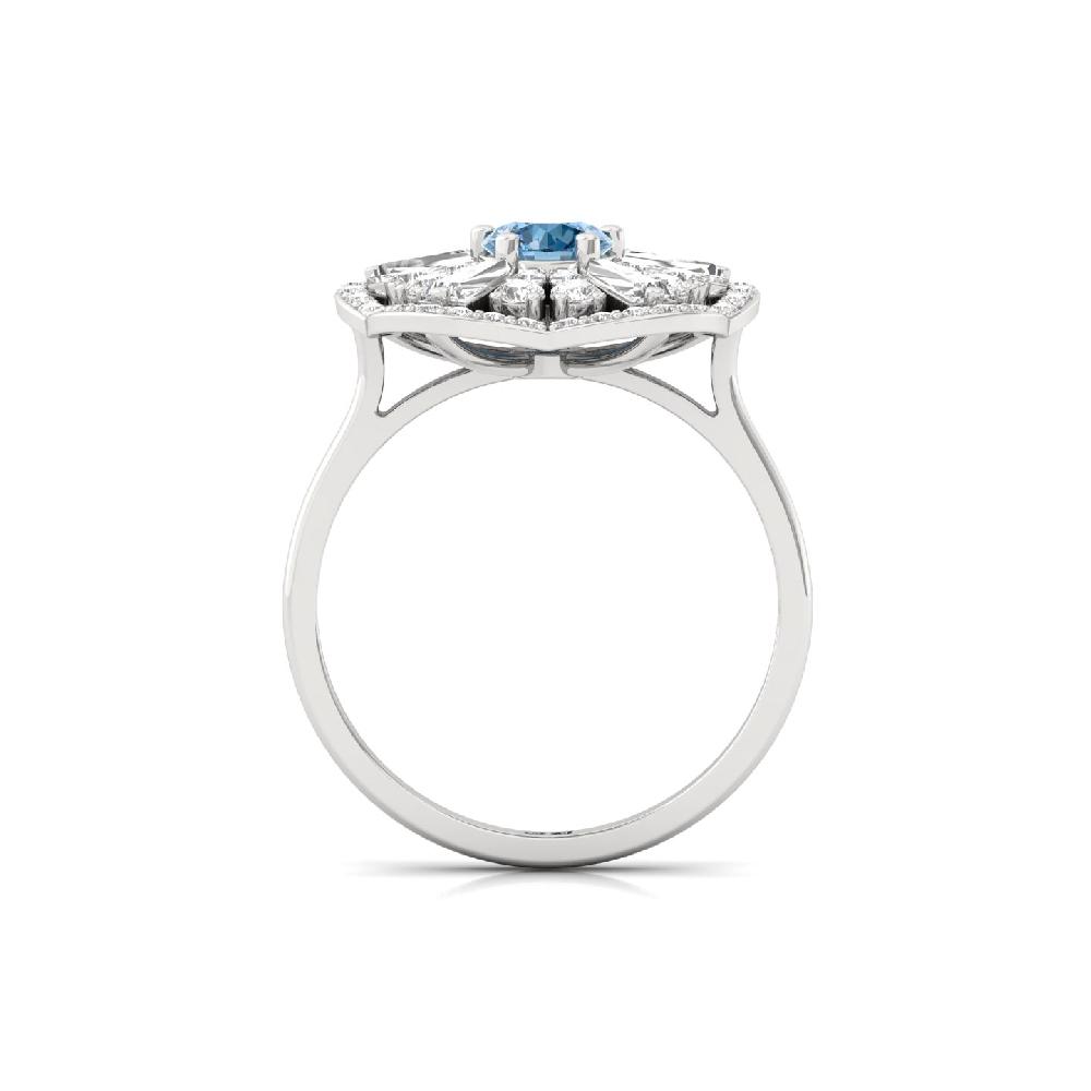 Luxe Baguette & Round CVD Diamond Ring