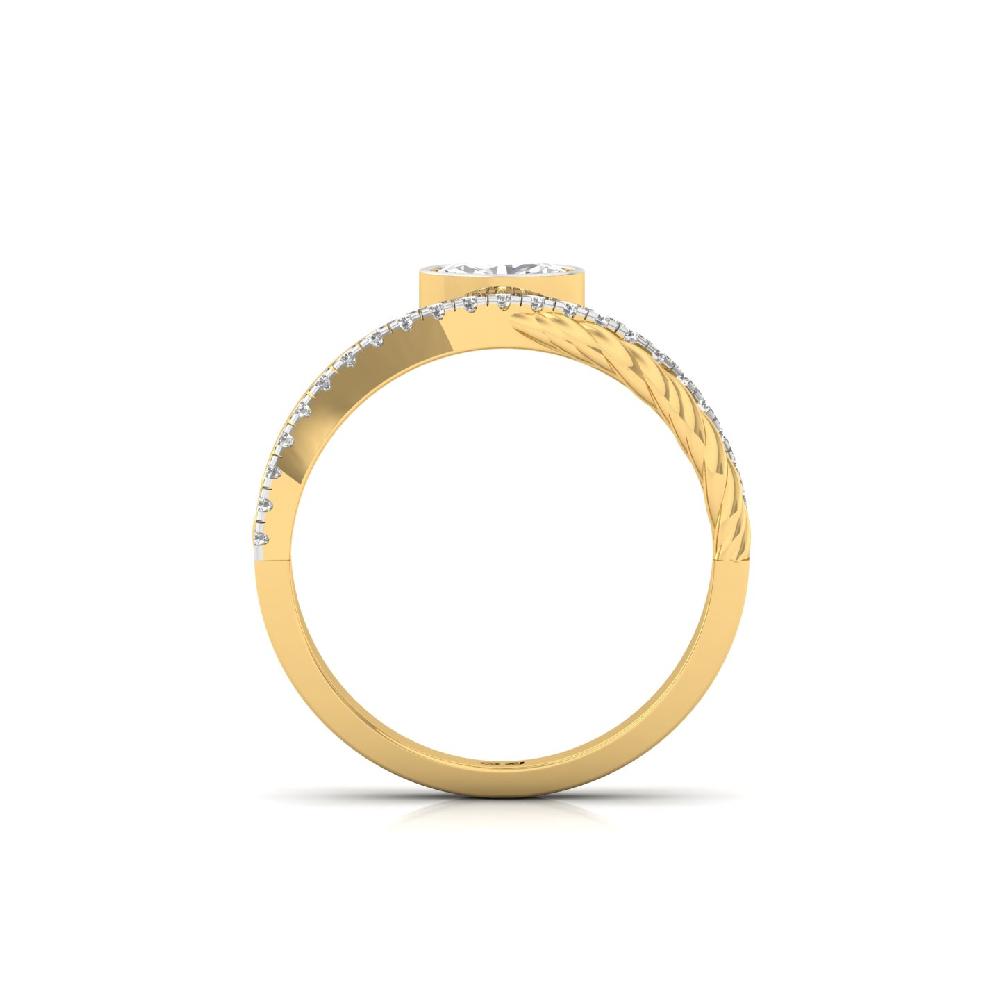 Oval Elegance CVD Diamond Ring with Pav? Band