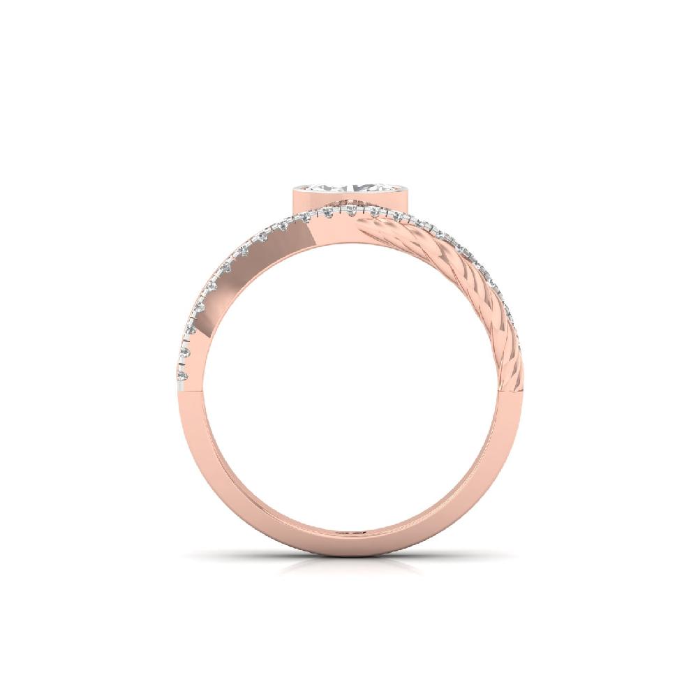 Oval Elegance CVD Diamond Ring with Pav? Band